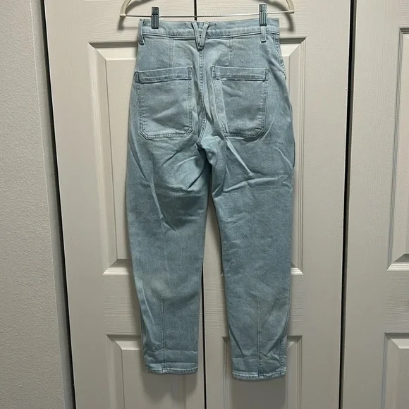 Veronica Beard Charlie Barrel Leg High Rise Jean In Aire Size 25